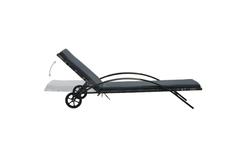 Solsenger med bord polyrotting antrasitt - Solsenger & solvogner