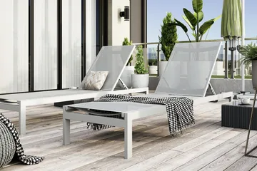 Tunis Solseng - Hvit - Hagemøbler & utemiljø - Stoler & Lenestoler - Solsenger & solvogner