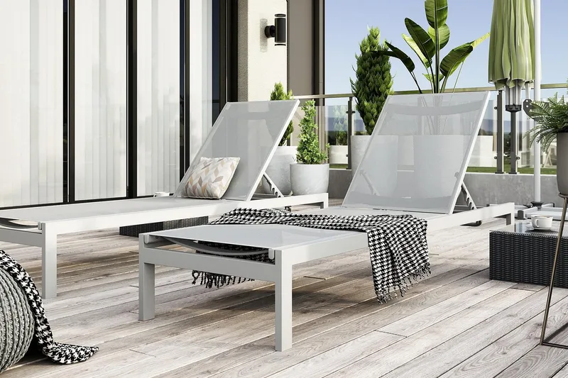 Tunis Solseng - Hvit - Hagemøbler & utemiljø - Stoler & Lenestoler - Solsenger & solvogner