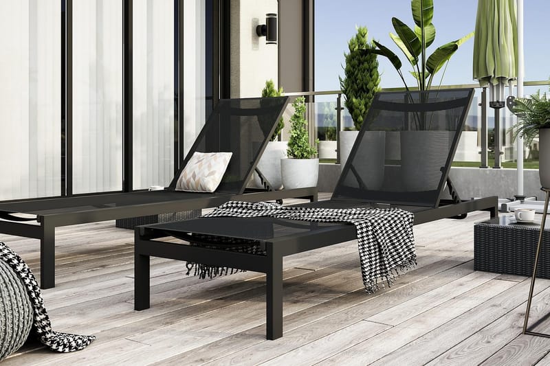 Tunis Solseng - Svart - Hagemøbler & utemiljø - Stoler & Lenestoler - Solsenger & solvogner