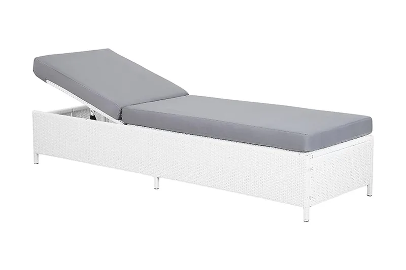 Turin Ii Solseng 65|201 Cm - Hvit - Hagemøbler & utemiljø - Stoler & Lenestoler - Solsenger & solvogner