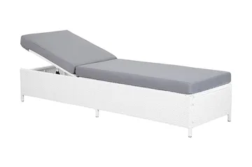 Turin Ii Solseng 65|201 Cm - Hvit - Hagemøbler & utemiljø - Stoler & Lenestoler - Solsenger & solvogner