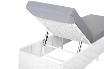 Turin Ii Solseng 65|201 Cm - Hvit - Hagemøbler & utemiljø - Stoler & Lenestoler - Solsenger & solvogner