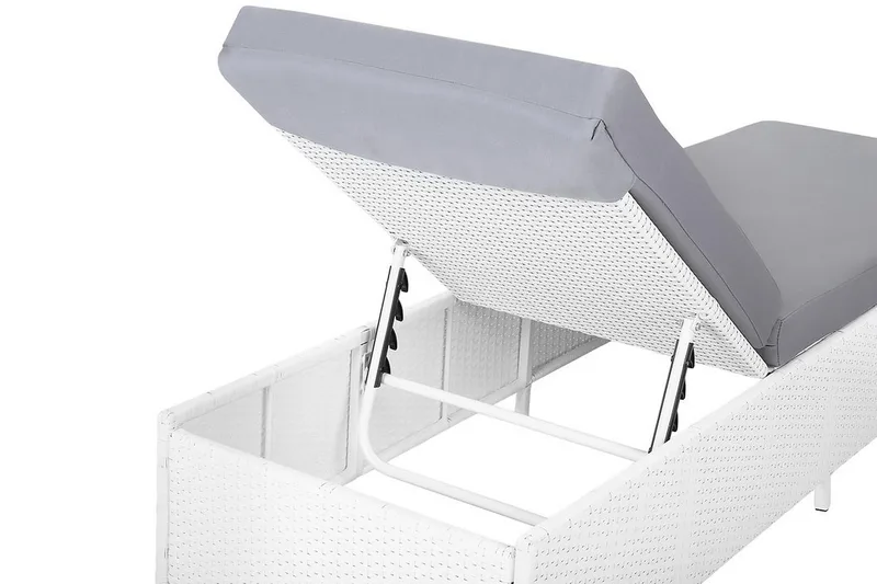 Turin Ii Solseng 65|201 Cm - Hvit - Hagemøbler & utemiljø - Stoler & Lenestoler - Solsenger & solvogner