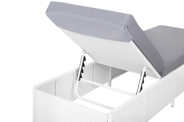 Turin Ii Solseng 65|201 Cm - Hvit - Hagemøbler & utemiljø - Stoler & Lenestoler - Solsenger & solvogner