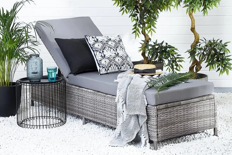 Turin Ii Solseng 65|201 Cm - Svart - Hagemøbler & utemiljø - Loungemøbler - Solseng