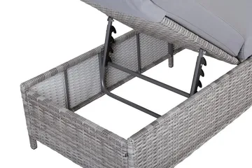 Turin Ii Solseng 65|201 Cm - Svart - Hagemøbler & utemiljø - Loungemøbler - Solseng