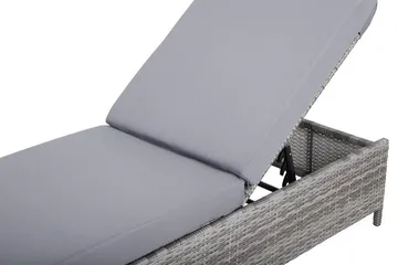 Turin Ii Solseng 65|201 Cm - Svart - Hagemøbler & utemiljø - Loungemøbler - Solseng