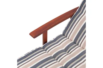 Solseng Toscana - Mørkt tre, blå, beige - Hagemøbler & utemiljø - Stoler & Lenestoler - Solsenger & solvogner