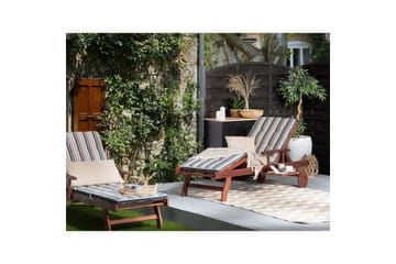 Solseng Toscana - Mørkt tre, blå, beige - Hagemøbler & utemiljø - Stoler & Lenestoler - Solsenger & solvogner