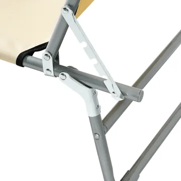 Solseng utendørs Foligno Stål - Beige/Sølv - Hagemøbler & utemiljø - Stoler & Lenestoler - Solsenger & solvogner