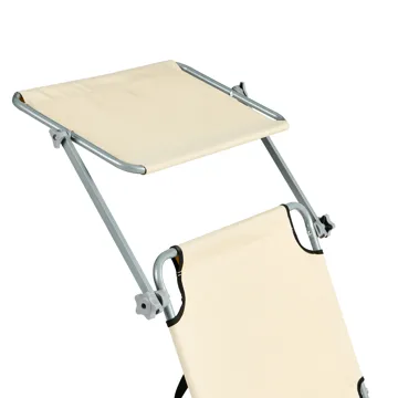 Solseng utendørs Foligno Stål - Beige/Sølv - Hagemøbler & utemiljø - Stoler & Lenestoler - Solsenger & solvogner