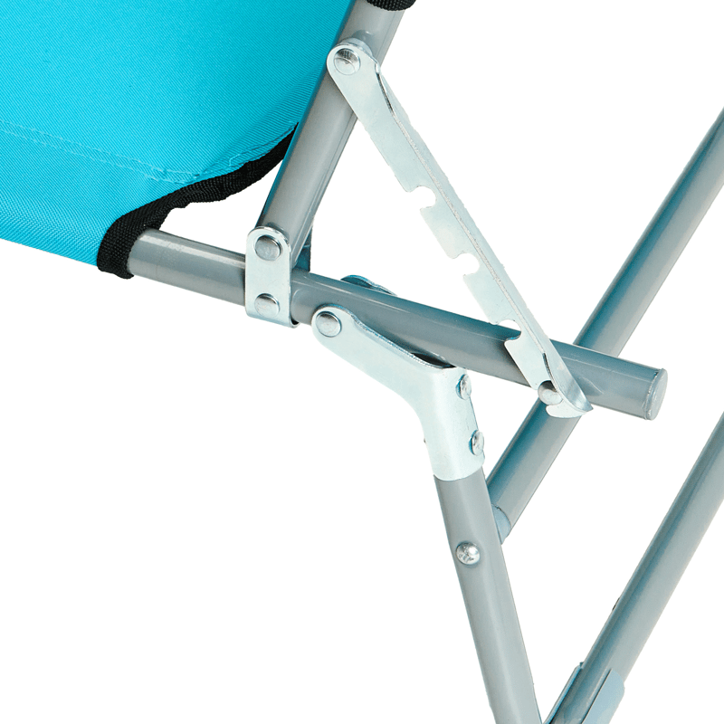 Solseng utendørs Foligno Stål - Blå/Sølv - Hagemøbler & utemiljø - Stoler & Lenestoler - Solsenger & solvogner