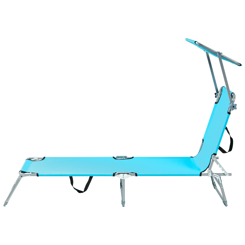 Solseng utendørs Foligno Stål - Blå/Sølv - Hagemøbler & utemiljø - Stoler & Lenestoler - Solsenger & solvogner