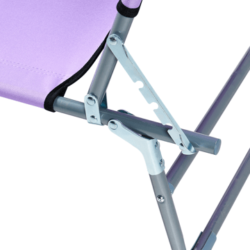 Solseng utendørs Foligno Stål - Fiolett/sølv - Hagemøbler & utemiljø - Stoler & Lenestoler - Solsenger & solvogner