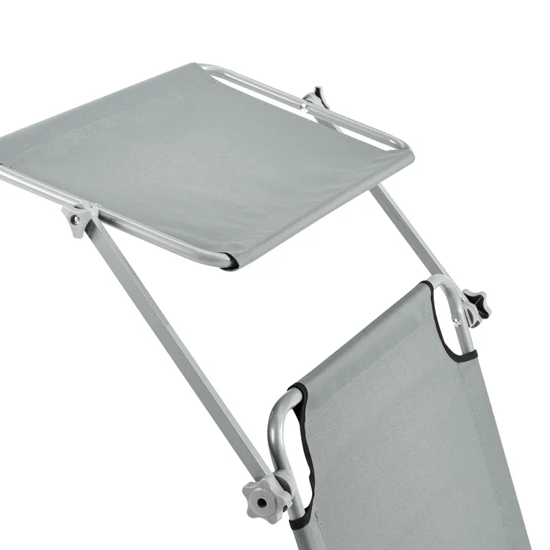 Solseng utendørs Foligno Stål - Grå/sølv - Hagemøbler & utemiljø - Stoler & Lenestoler - Solsenger & solvogner