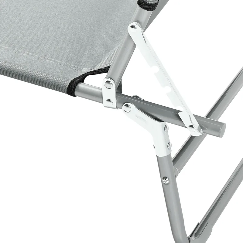 Solseng utendørs Foligno Stål - Grå/sølv - Hagemøbler & utemiljø - Stoler & Lenestoler - Solsenger & solvogner