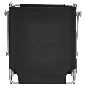 Solseng utendørs Foligno Stål - Svart/sølv - Hagemøbler & utemiljø - Stoler & Lenestoler - Solsenger & solvogner