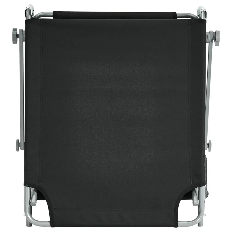 Solseng utendørs Foligno Stål - Svart/sølv - Hagemøbler & utemiljø - Stoler & Lenestoler - Solsenger & solvogner