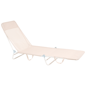 Solseng utendørs Kastoria - Beige/hvit - Hagemøbler & utemiljø - Stoler & Lenestoler - Solsenger & solvogner