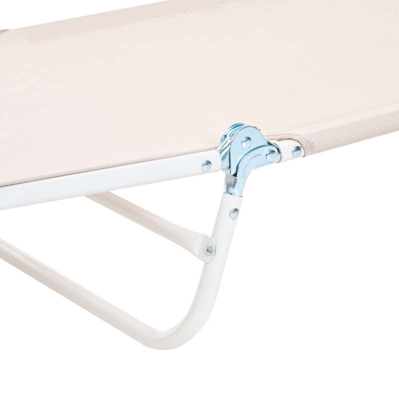 Solseng utendørs Kastoria - Beige/hvit - Hagemøbler & utemiljø - Stoler & Lenestoler - Solsenger & solvogner