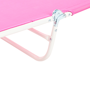 Solseng utendørs Kastoria Stål - Rosa/Hvit - Hagemøbler & utemiljø - Stoler & Lenestoler - Solsenger & solvogner