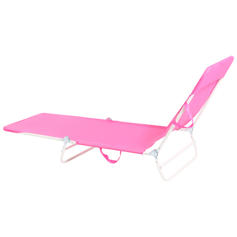 Solseng utendørs Kastoria Stål - Rosa/Hvit - Hagemøbler & utemiljø - Stoler & Lenestoler - Solsenger & solvogner