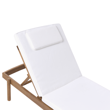 Solseng utendørs med pute Marcetelli akasietre - Brun/Hvit - Hagemøbler & utemiljø - Stoler & Lenestoler - Solsenger & solvogner