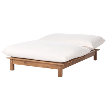 Solseng utendørs med pute Suno akasietre - Brun/Beige - Hagemøbler & utemiljø - Stoler & Lenestoler - Solstoler