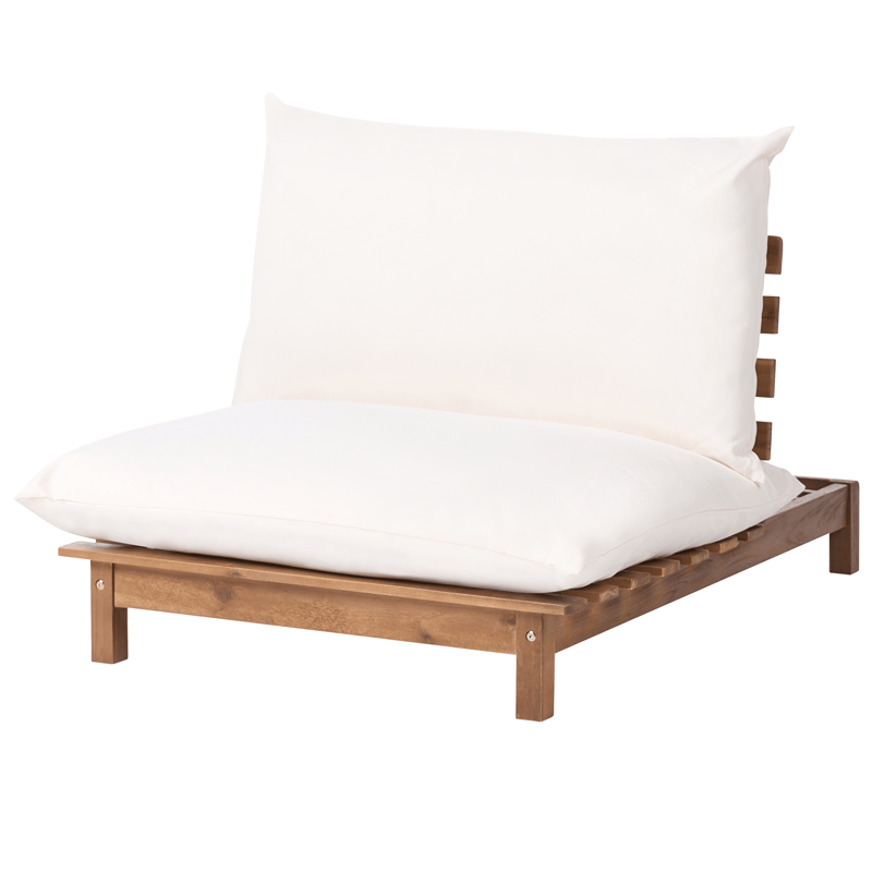 Solseng utendørs med pute Suno akasietre, Brun/Beige