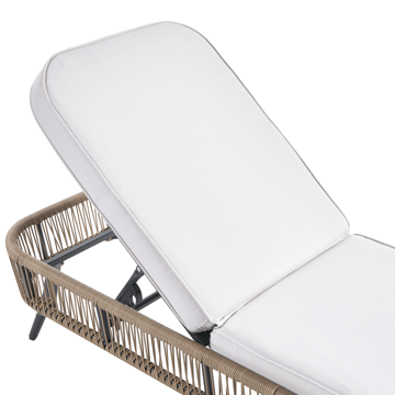 Solseng utendørs med pute Zeri kunstrotting - Beige - Hagemøbler & utemiljø - Stoler & Lenestoler - Solsenger & solvogner