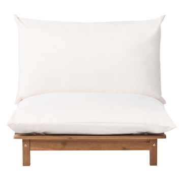 Solseng utendørs med pute Suno akasietre - Brun/Beige - Hagemøbler & utemiljø - Stoler & Lenestoler - Solstoler