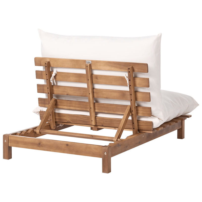 Solseng utendørs med pute Suno akasietre - Brun/Beige - Hagemøbler & utemiljø - Stoler & Lenestoler - Solstoler