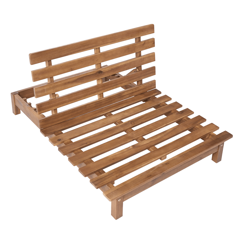 Solseng utendørs med pute Suno akasietre - Brun/Beige - Hagemøbler & utemiljø - Stoler & Lenestoler - Solstoler