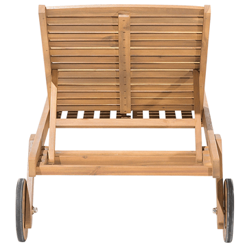 Solseng utendørs med pute Cesana Premium akasietre - Brun/Beige - Hagemøbler & utemiljø - Stoler & Lenestoler - Solsenger & solvogner