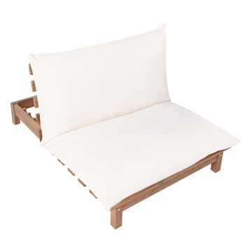 Solseng utendørs med pute Suno akasietre - Brun/Beige - Hagemøbler & utemiljø - Stoler & Lenestoler - Solstoler