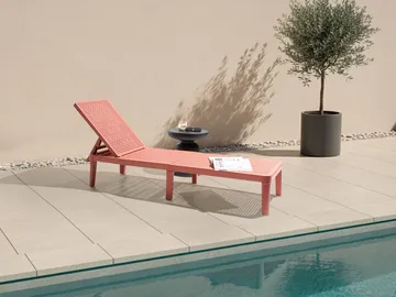 Solseng utendørs Ossimo - Rød - Hagemøbler & utemiljø - Stoler & Lenestoler - Solstoler