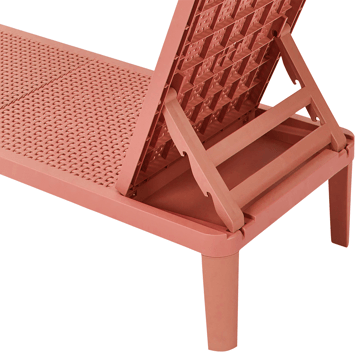 Solseng utendørs Ossimo - Rød - Hagemøbler & utemiljø - Stoler & Lenestoler - Solstoler