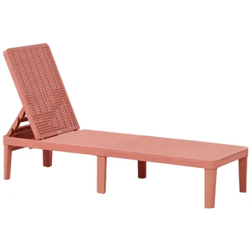 Solseng utendørs Ossimo - Rød - Hagemøbler & utemiljø - Stoler & Lenestoler - Solstoler