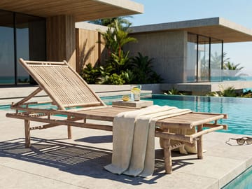 Solseng utendørs Sulmona bambustre - Brun - Hagemøbler & utemiljø - Stoler & Lenestoler - Solsenger & solvogner