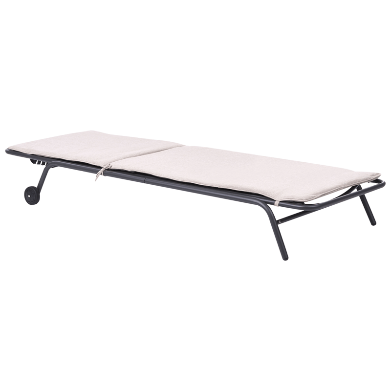 Solseng utendørs Volterra Stål - Beige/Grå - Hagemøbler & utemiljø - Stoler & Lenestoler - Solsenger & solvogner