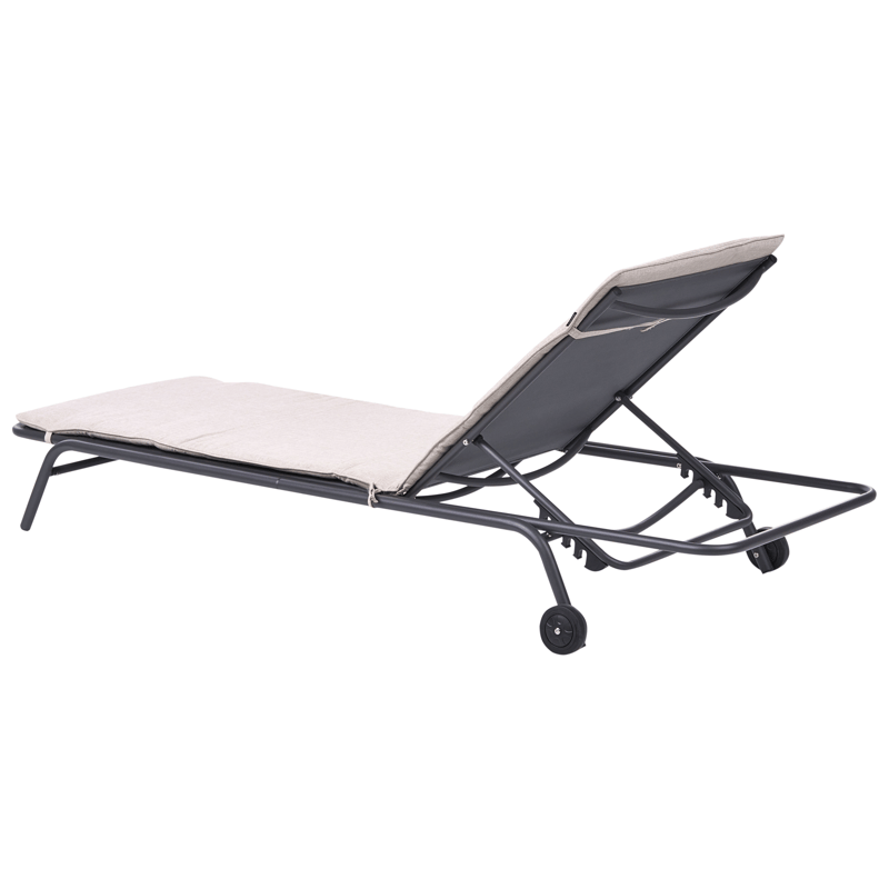 Solseng utendørs Volterra Stål - Beige/Grå - Hagemøbler & utemiljø - Stoler & Lenestoler - Solsenger & solvogner