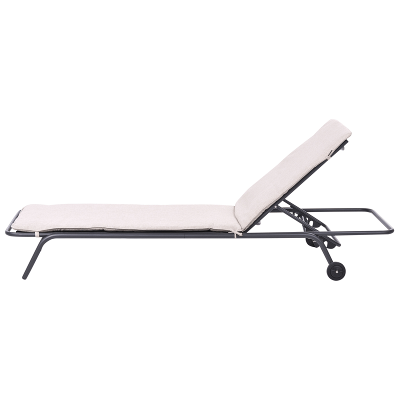 Solseng utendørs Volterra Stål - Beige/Grå - Hagemøbler & utemiljø - Stoler & Lenestoler - Solsenger & solvogner