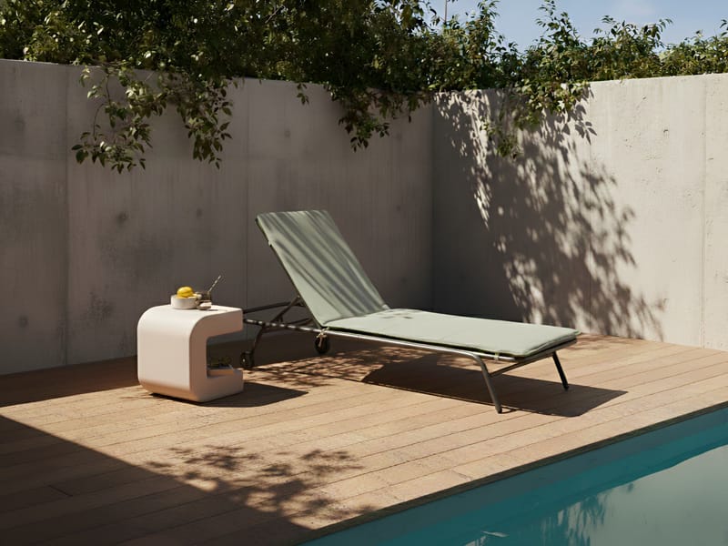 Solseng utendørs Volterra Stål - Grønn/grå - Hagemøbler & utemiljø - Stoler & Lenestoler - Solsenger & solvogner