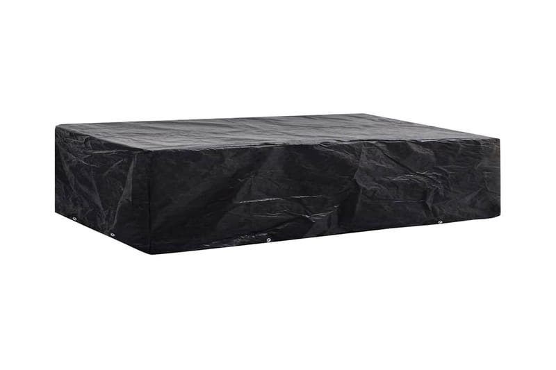 Solsengtrekk for hage 2 stk 8 maljer 218x77x55 cm - Svart - Solsenger & solvogner