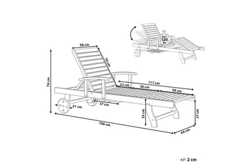 Solstol Amantea - Hagemøbler & utemiljø - Stoler & Lenestoler - Solsenger & solvogner