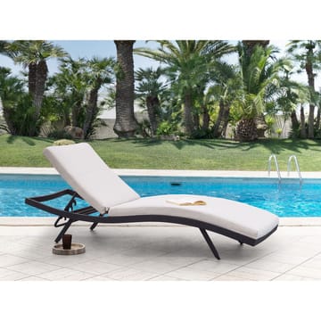 Solstol Amelia - Beige, svart - Hagemøbler & utemiljø - Stoler & Lenestoler - Solstoler