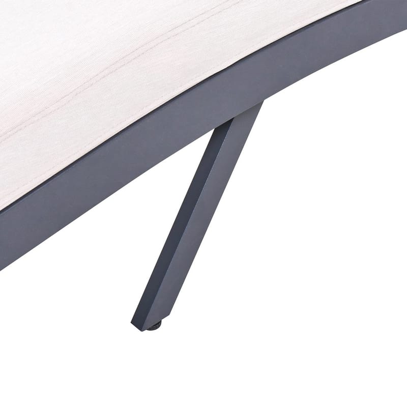 Solstol Amelia - Beige, svart - Hagemøbler & utemiljø - Stoler & Lenestoler - Solstoler