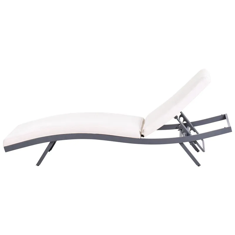 Solstol Amelia - Beige, svart - Hagemøbler & utemiljø - Stoler & Lenestoler - Solstoler