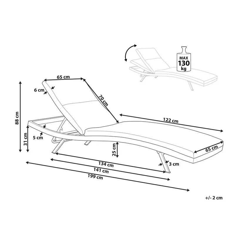 Solstol Amelia - Grå - Hagemøbler & utemiljø - Stoler & Lenestoler - Solstoler